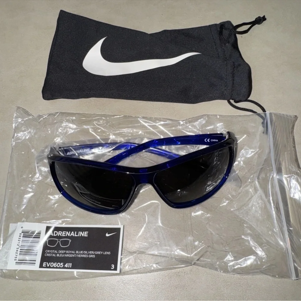 Mens Nike Adrenaline Sunglasses EVO605-411 Crystal Deep Royal Blue - Picture 6 of 6